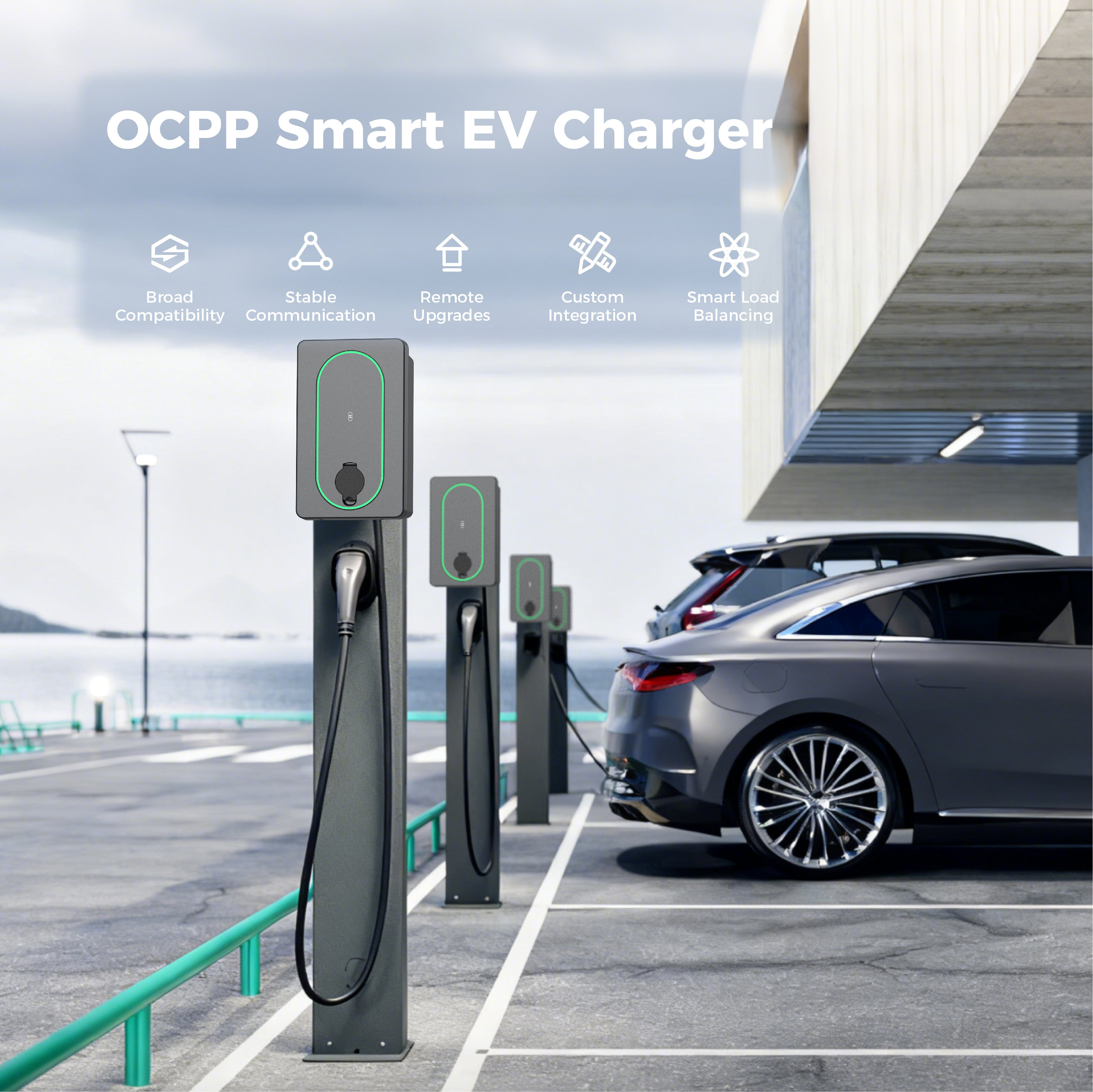 Factory Direct Sale 7KW 230V OCPP Version EV Wallbox Car Charging Station