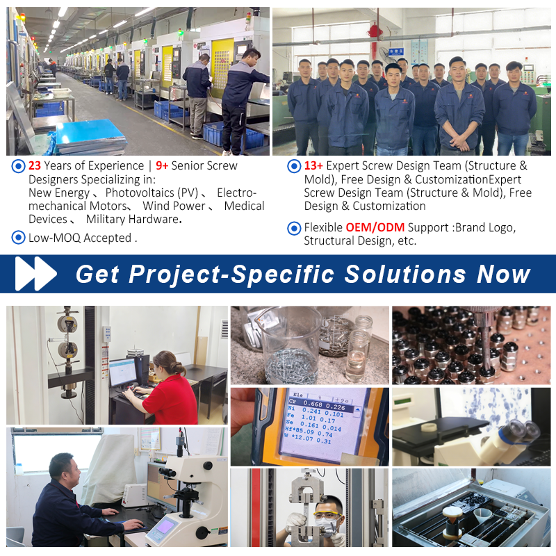 Hardware Fastener Professional Screw Custom Tornillos Stainless Steel Titanium Custom Screw Buttons Bolts Manufacturer