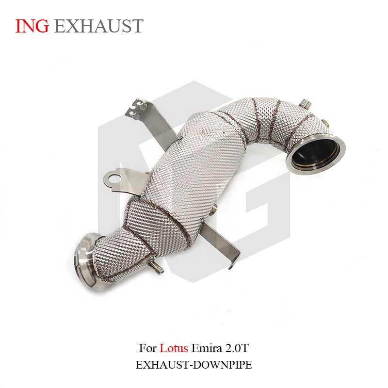 ING High Flow Exhaust Downpipe for Lotus Emira 2.0T With Heat Shield Pipes Exhaust System Auto Performance Parts
