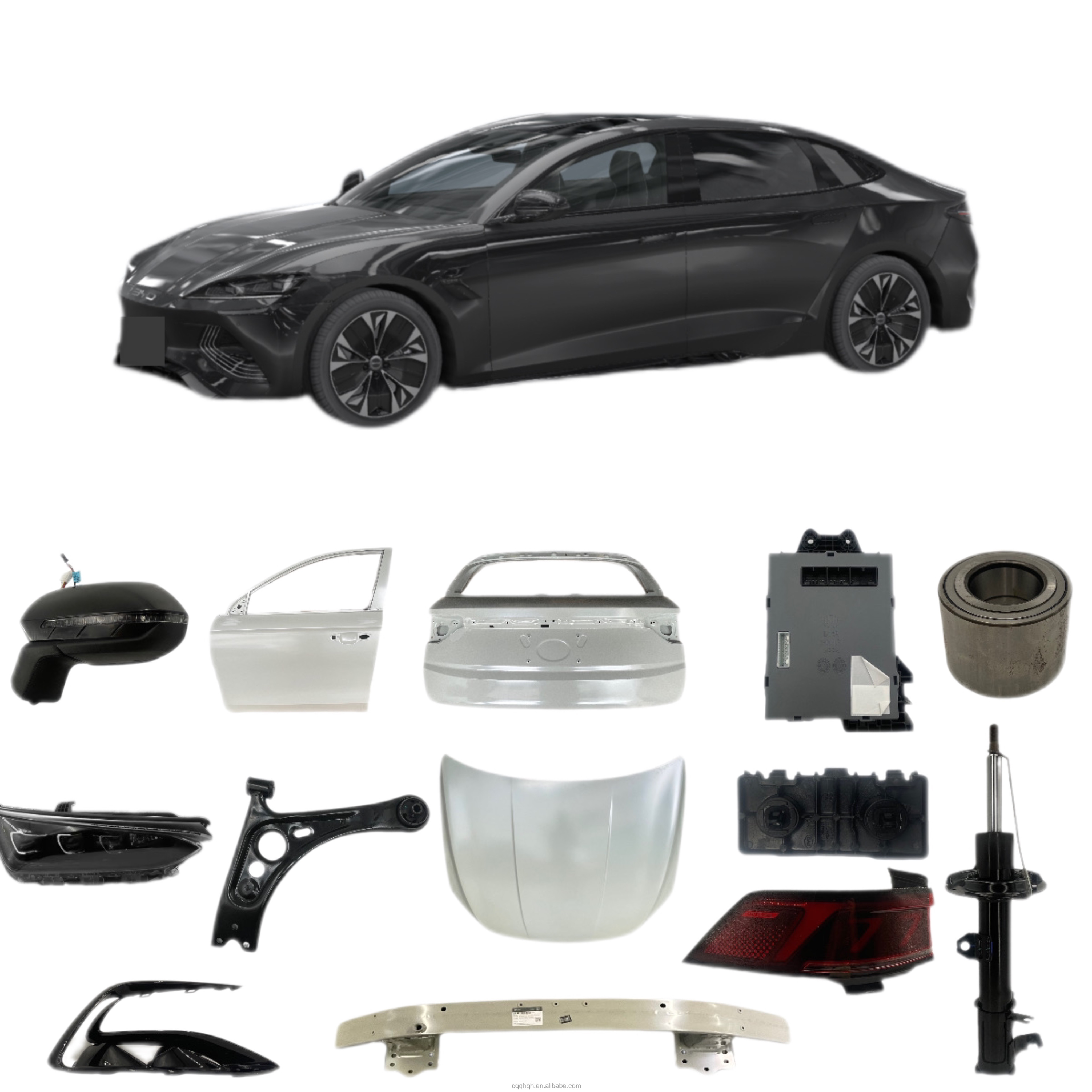 Original Auto Parts For BYD Yuan Tang Han Qin Seal Seagull Song Pro Plus Ev Bumper Hood Led Headlight Door Car Parts