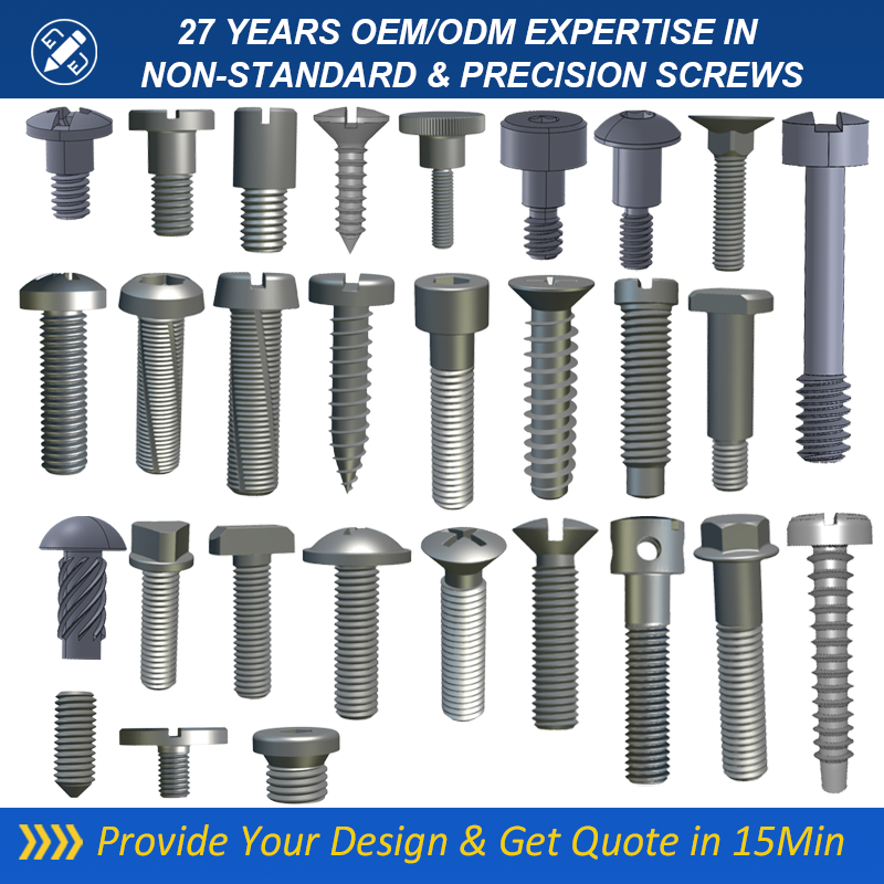 Hardware Fastener Professional Screw Custom Tornillos Stainless Steel Titanium Custom Screw Buttons Bolts Manufacturer