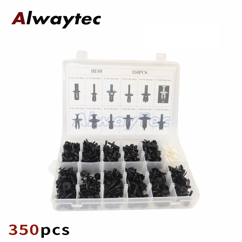 Auto Fastener Clip Kit 240/350/415pc Mixed Screw Push Retainer Pin Rivet For Car Fender Hole Bumper Door Trim Panel Window Visor