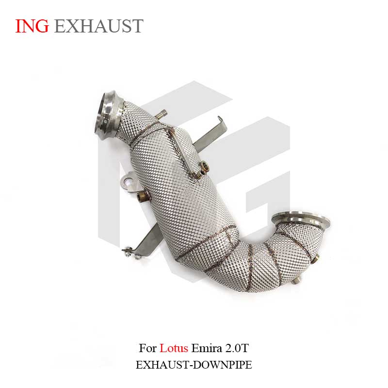 ING High Flow Exhaust Downpipe for Lotus Emira 2.0T With Heat Shield Pipes Exhaust System Auto Performance Parts