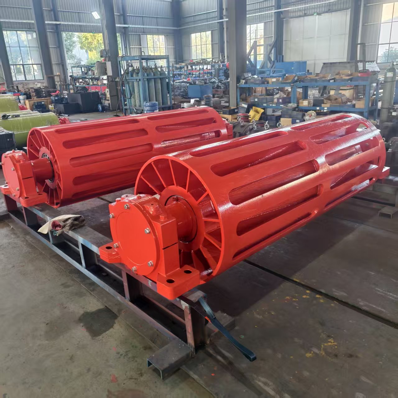 High Quality ISO Certified Double Sealed Bearing Drive Pulley Head Tail Drum Pulley For Conveyor Parts In Conveyor Belt System