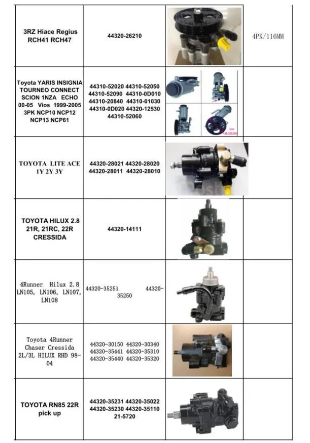 Auto Steering Systems Power Steering Pump Auto Parts for Lexus Toyota 4432048020 4432048030 4432048040 DSP1039 DSP1091 /4432004050 4432004051 4432004052