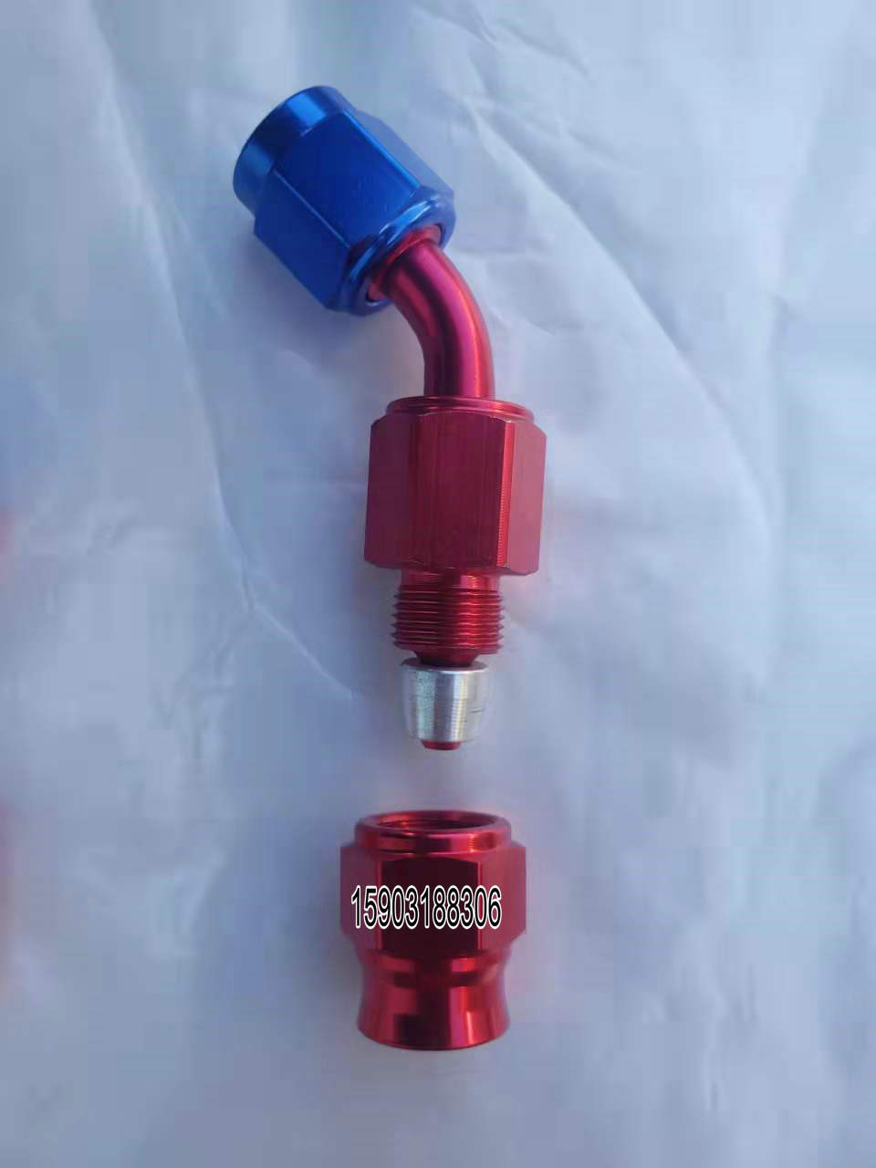 AN3 High-Performance 3AN Aluminum Alloy Racing Fittings with PTFE Hose End Stainless PTFE Swivel for Tuning Brake Systems