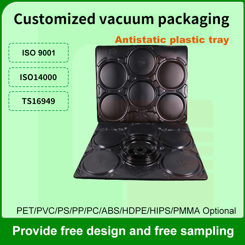 Customized Vacuum Thermoformed Injection Molding Automotive Hardware Accessories Wheel Hub Thick Plastic Tray Parts