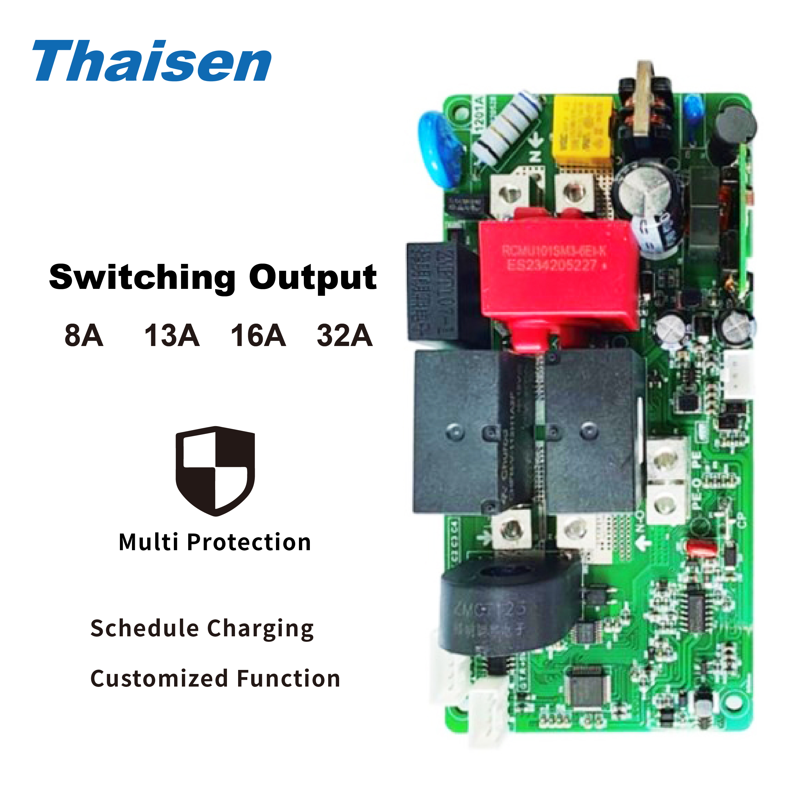 8-Year-Produced Mode 2 AC EU-Standard 3.5kW/7kW EV Charger Controller PCB - New NEV Parts &amp; Accessories