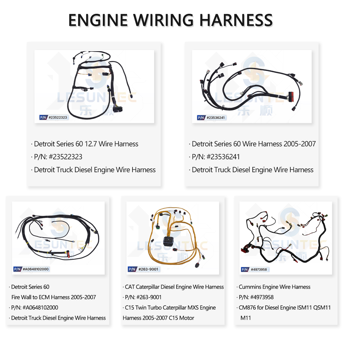 ODM OEM Manufacturer Customized Electrical Car Auto Automotive Parts Wire Cable Assembly Heavy Truck Chassis Wiring Harness
