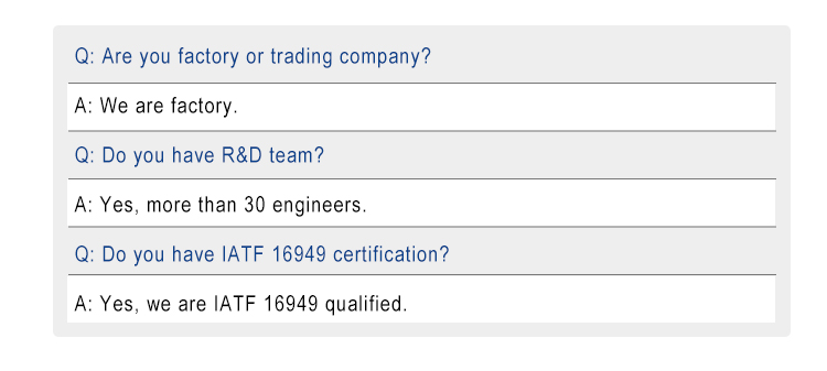 Factory Certificate Detail