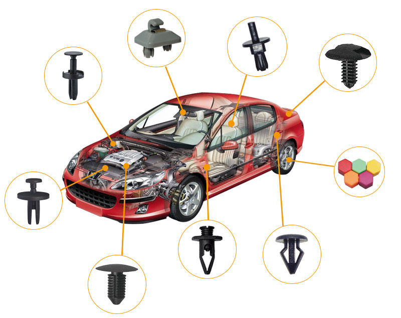 Plastic Custom Trim Panel Retainers & Fastener Universal Plastic Bumper Automobile Clip