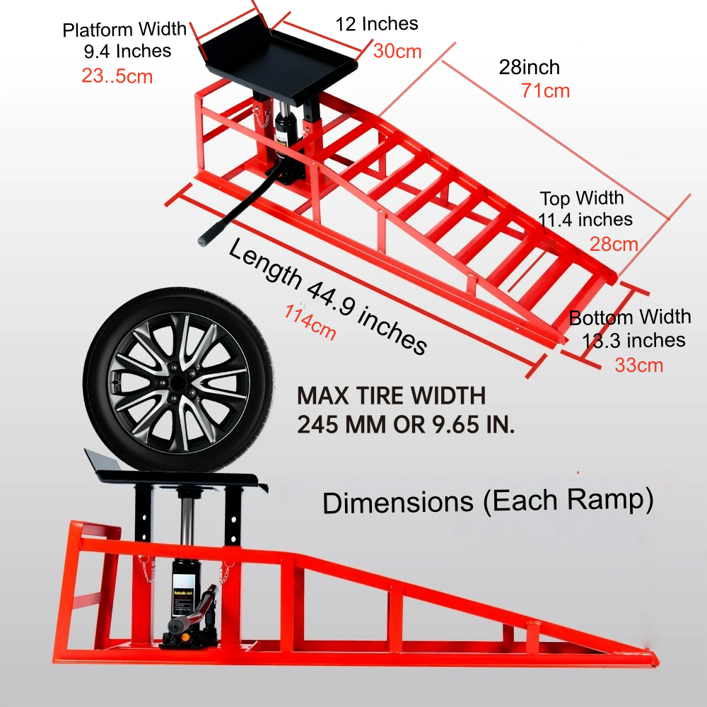 Car Truck Service Ramps Lifts Hydraulic Pump Ramp Heavy Duty Hydraulic Lift For Vehicle Repairs And Servicing
