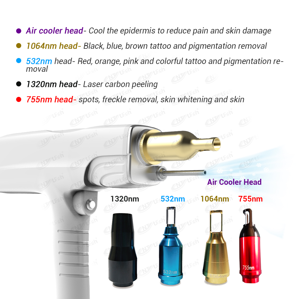 Mini Portable Picosecond Carbon Laser Peeling Tattoo Removal Machine Q-Switched Nd Yag for Commercial Use
