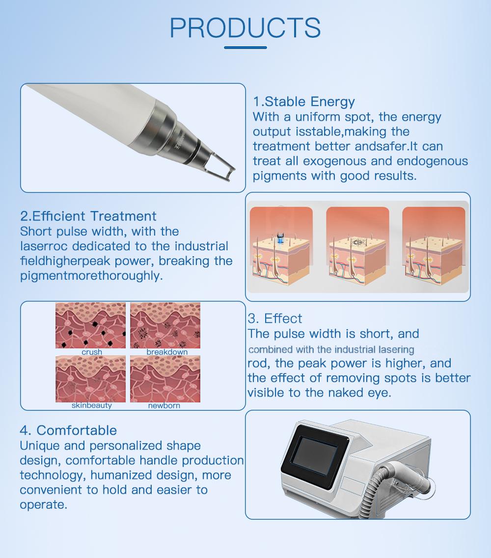 Hot Sales 7 Languages Tattoo-removal Blackhead Removal Carbon Peel Picosecond-laserings Portable Machine