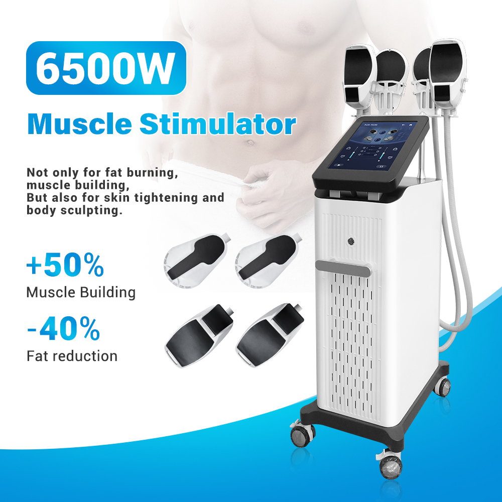4 Handles Skin Firming 6500w Muscle Stimulation Slim Body Sculpting Machine Tesla with Pelvic Floor Optional