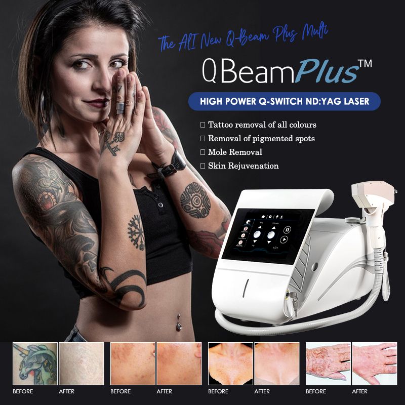 New 532nm 755nm 1064nm 1320nm Nd Yag Picosecond Laser Price 1500W Portable Q Switched Pico Laser Tattoo Removal