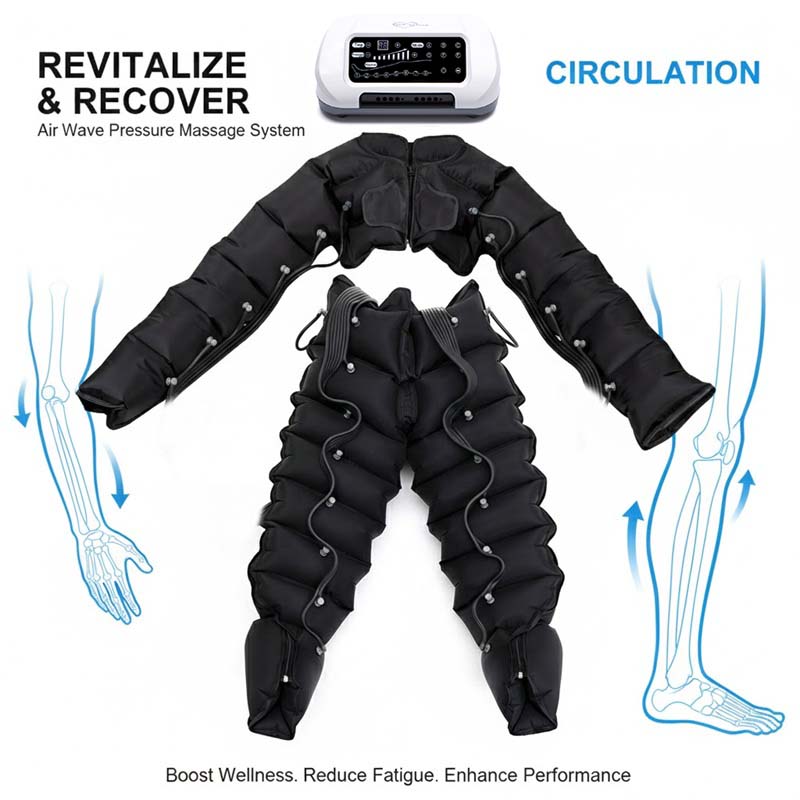 Physiotherapy Equipment and Supplies Professional Pressotherapy Suit Full Body Air Compression Massager for Lymphatic Drainage