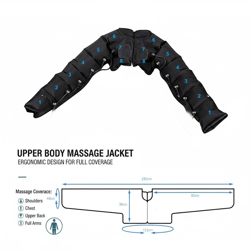 Physiotherapy Equipment and Supplies Professional Pressotherapy Suit Full Body Air Compression Massager for Lymphatic Drainage