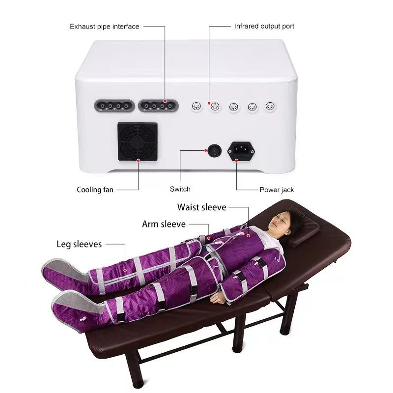 vibration plate fitness platform exercise machine for lymphatic drainage 24-airbags-pressotherapy-lymphatic-drainage-device