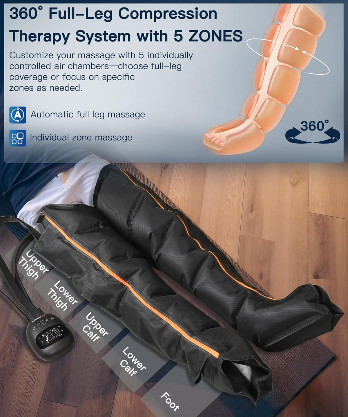 Professional Sequential Sports Air Compression Boots Recovery System for Improved Circulation Pressotherapy Lymphatic Drainage