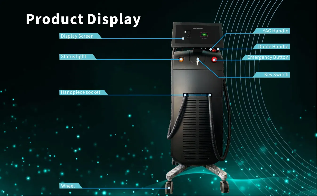 Diode Laser & ND YAG Laser Beauty Device for Hair/ Tattoo Removal