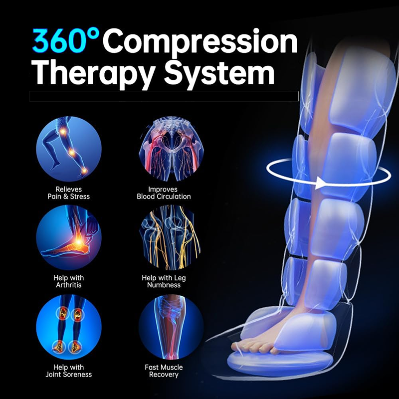 Professional Sequential Sports Air Compression Boots Recovery System for Improved Circulation Pressotherapy Lymphatic Drainage
