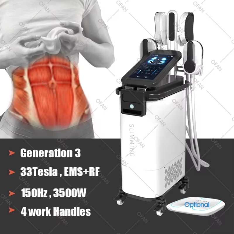 510k OFAN 4 Handles Neo Tesla Stimulation Muscle Building Electromagnetic Body Sculpting Machine