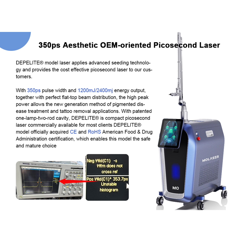 Four Handles Q Switched Laser Picosecond 755nm 1064nm 755nm Vascular Acne Remover Tattoo Pigment Removal Pico Laser Price