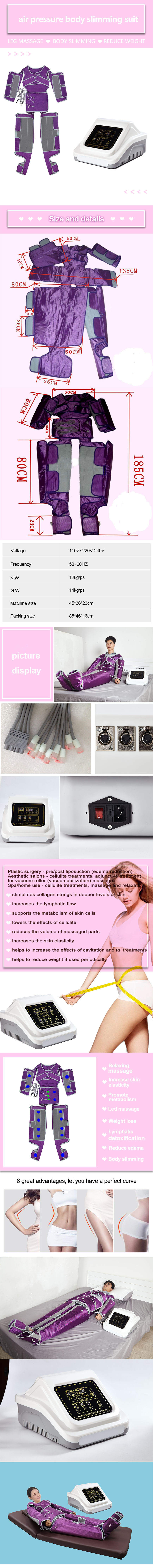 New Professional Pressotherapy Machine For Lymphatic Drainage Pressotherapy For Blood Vessels Using The Small Device