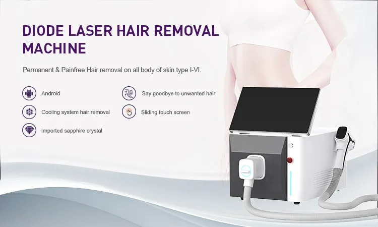 High Power 808 Diode Laser Ice Cooling Fast Hair Removal Device