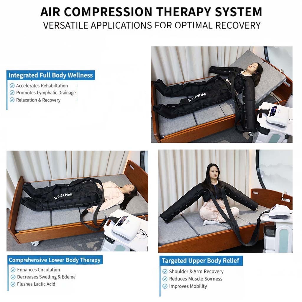 Physiotherapy Equipment and Supplies Professional Pressotherapy Suit Full Body Air Compression Massager for Lymphatic Drainage