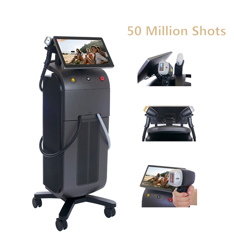 Smart Interconnection of Mobile Phones and Machines New Diode Laser Hair Remover 4 Wave 755 808 1064 Laser Hair Removal Device