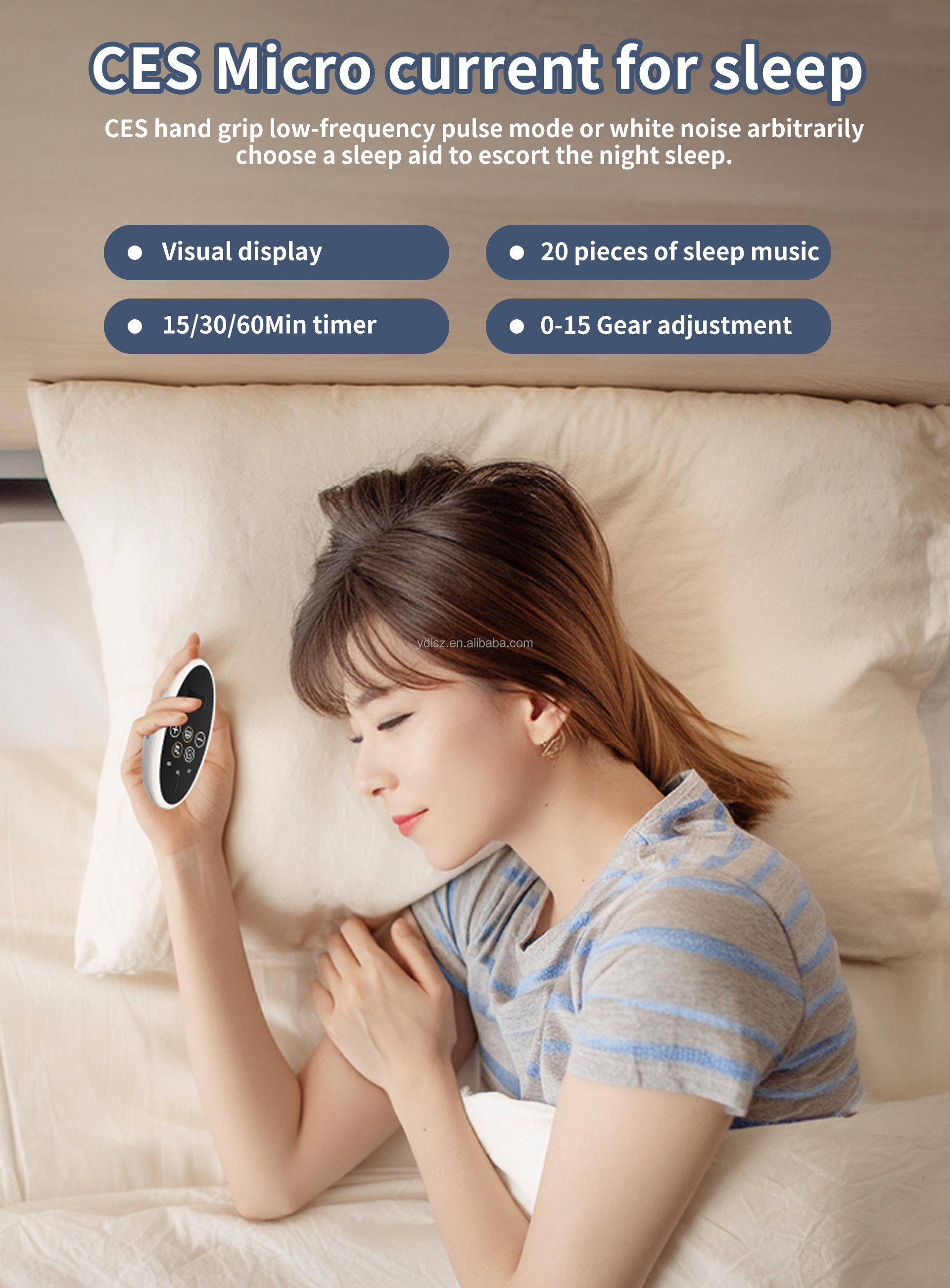 Electrotherapy Stimulator Sleep Aid Machine CES Therapy Device for Stress/Anxiety/Insomnia/Migraine/Relaxation
