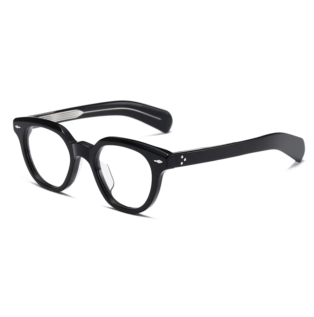 High-Quality Retro Thick-Rimmed Acetate Eyeglasses Frames for Men | Classic Black Optical Frames Suppliers, Products