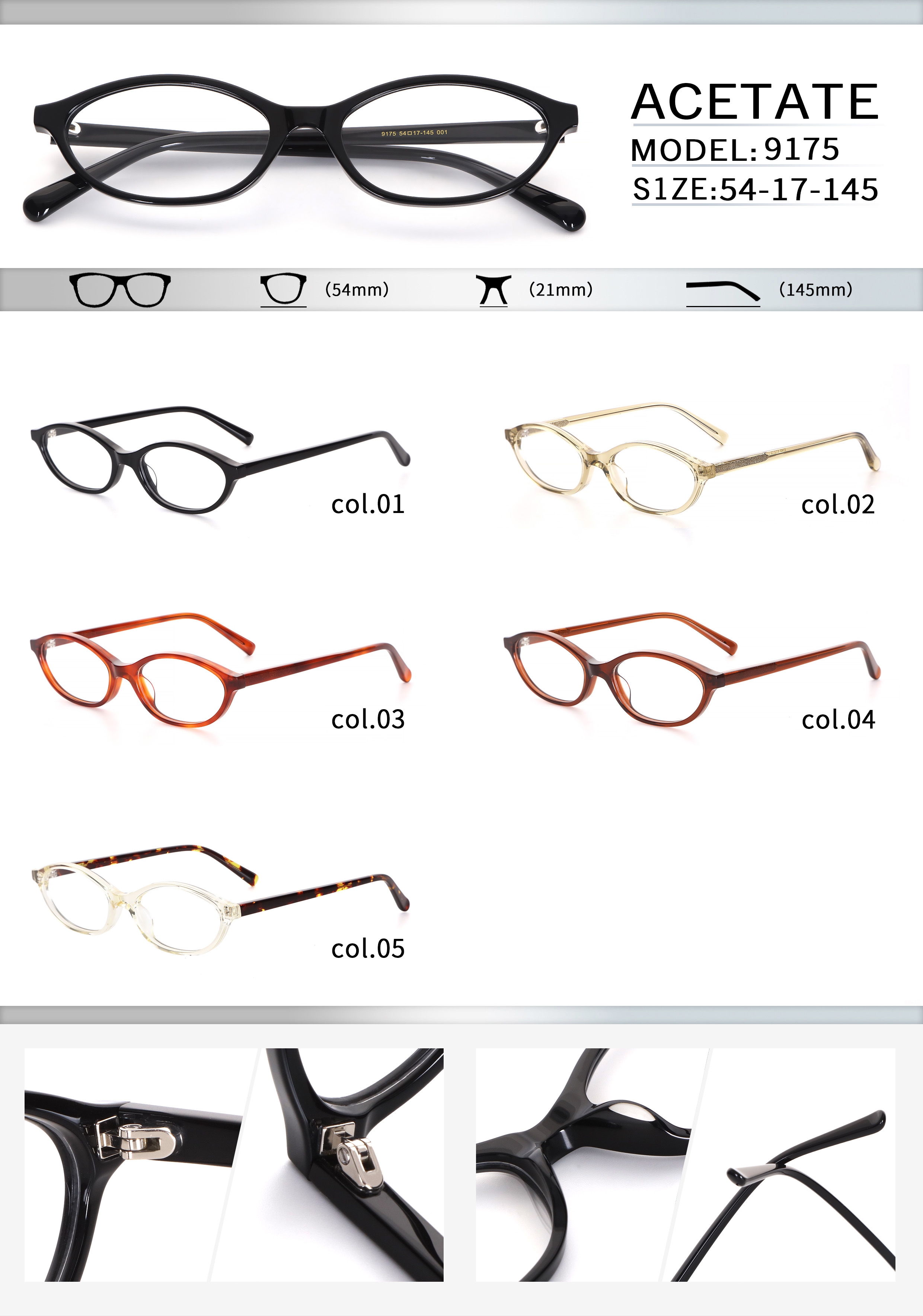 Vintage Small Round Optical Frame Full Color Collection
