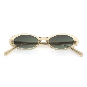 Custom Champagne Oval Acetate Sunglasses Wholesale | Custom Logo Supplier Manufacturers, Product