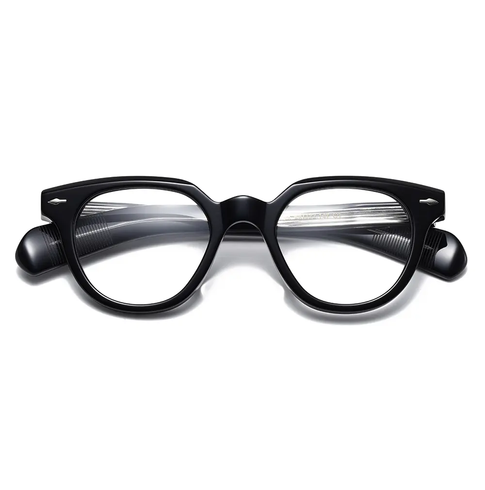 High-Quality Retro Thick-Rimmed Acetate Eyeglasses Frames for Men | Classic Black Optical Frames Suppliers, Products