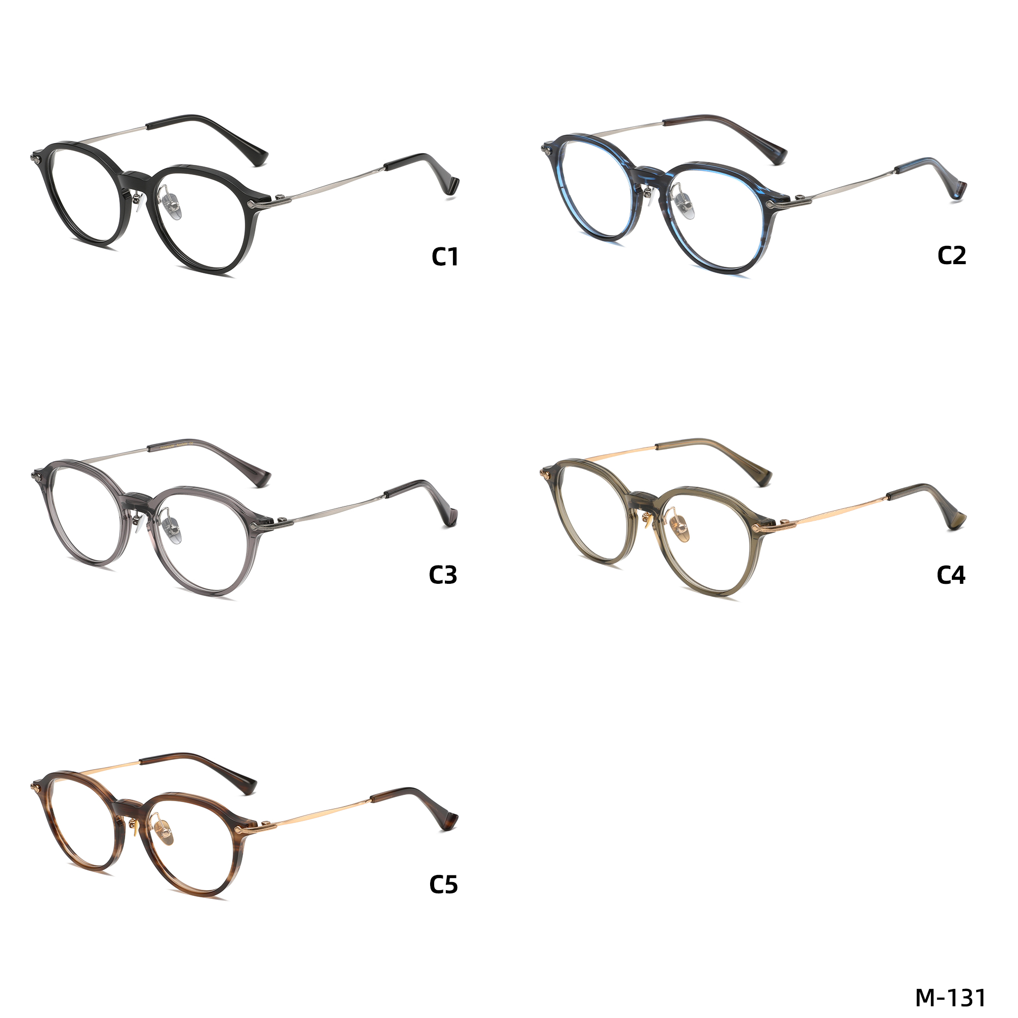 M-131 Color Chart - Environmentally Friendly Eyeglass Frame Materials