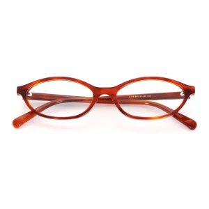 High-Quality Narrow Oval Amber Acetate Optical Frames Wholesale | Private Label Factory Manufacturers, Products