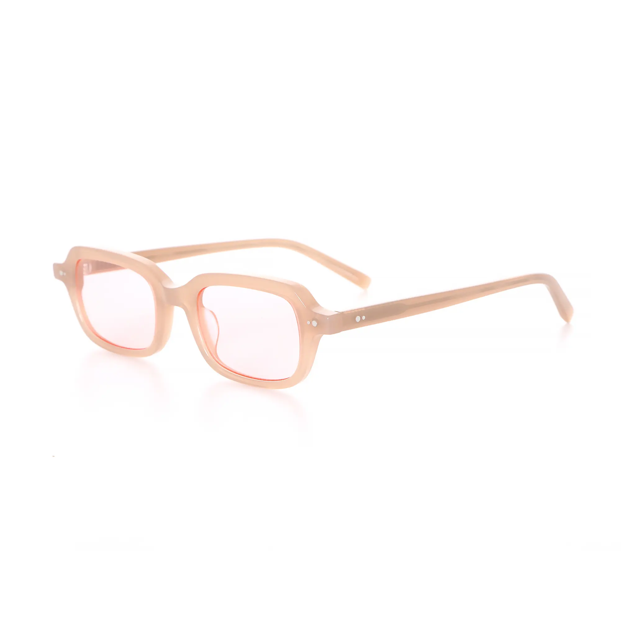Custom Retro Narrow Rectangular Tortoiseshell Acetate Sunglasses with Dark Green Lenses Supplier, Factory
