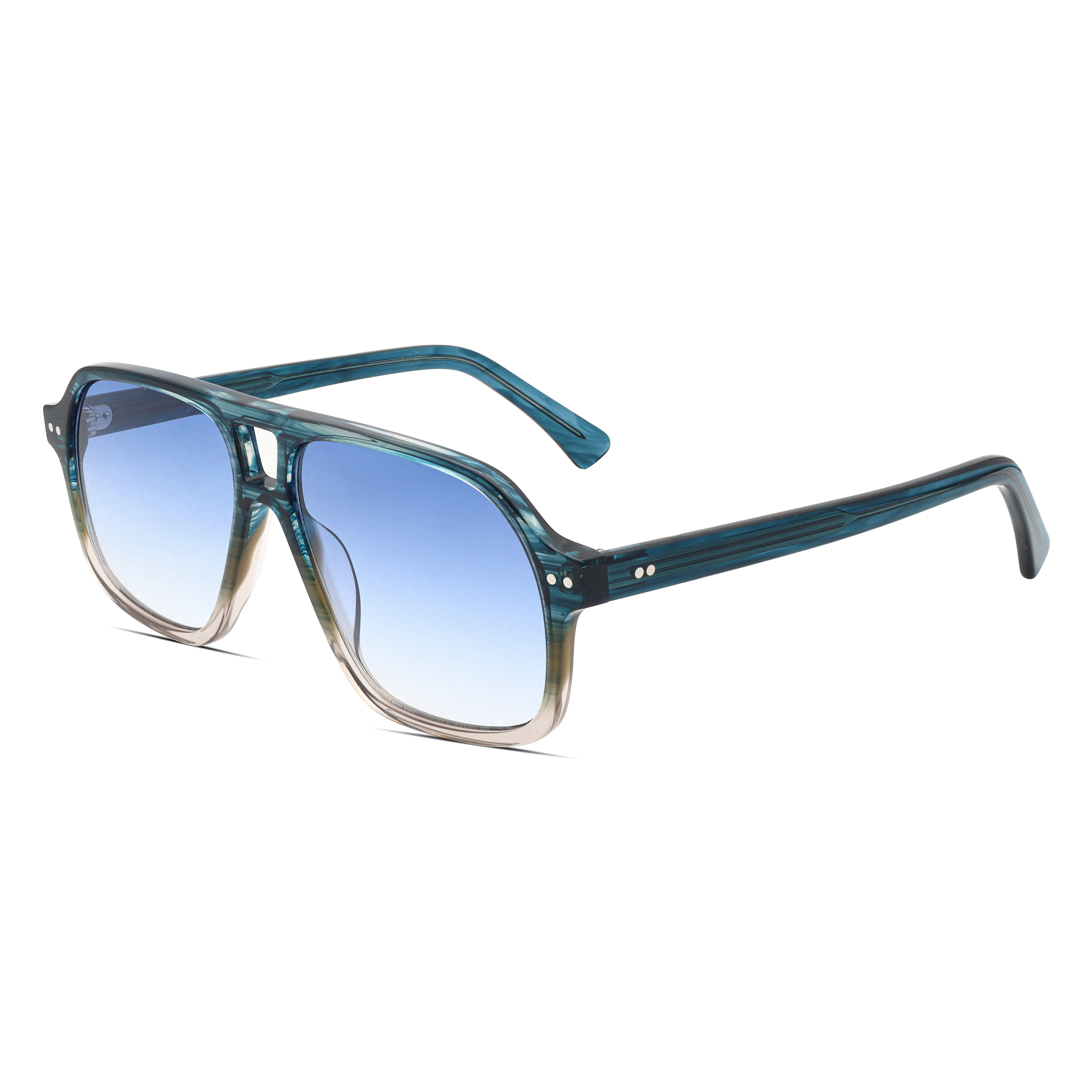 ODM Men's Luxury Oversized Pilot Sunglasses, Customizable Logo Acetate Frame Fashion Sunglasses OEM ODM Supplier, Products
