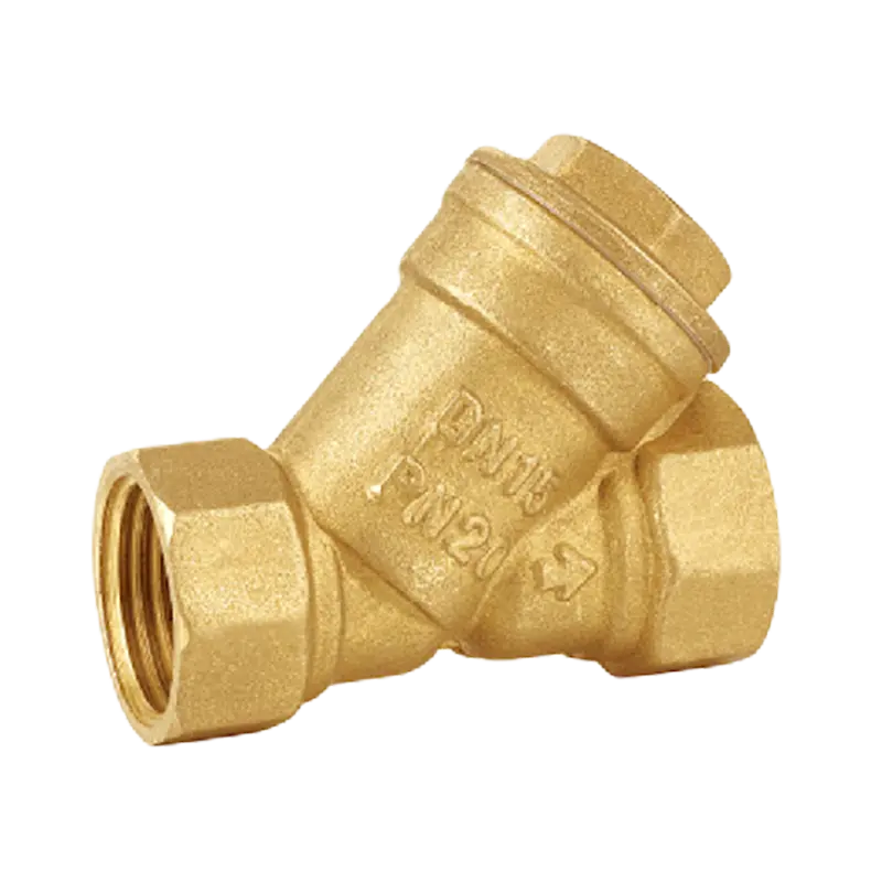 Y Type Brass Strainer Sediment Filtering Valve
