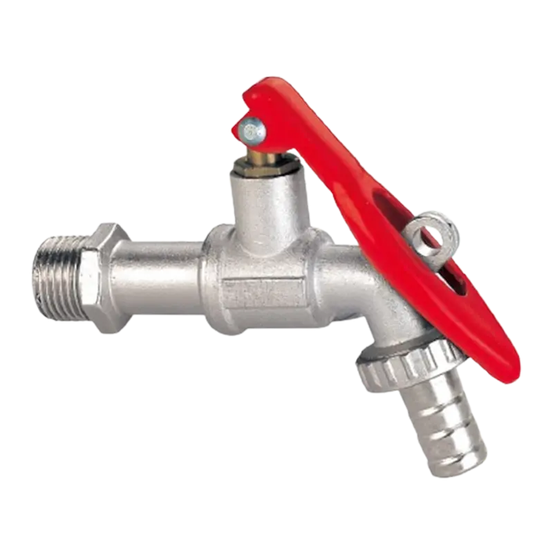 Anti-Theft Electroplated Lockable Brass Sanitary Faucet Ball Valve