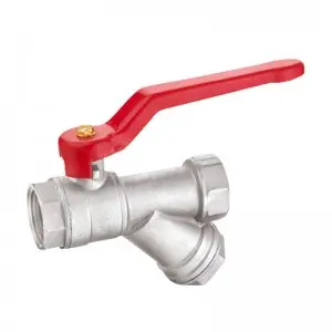 High-Performance Brass Ball Valve with Integrated Strainer Filter