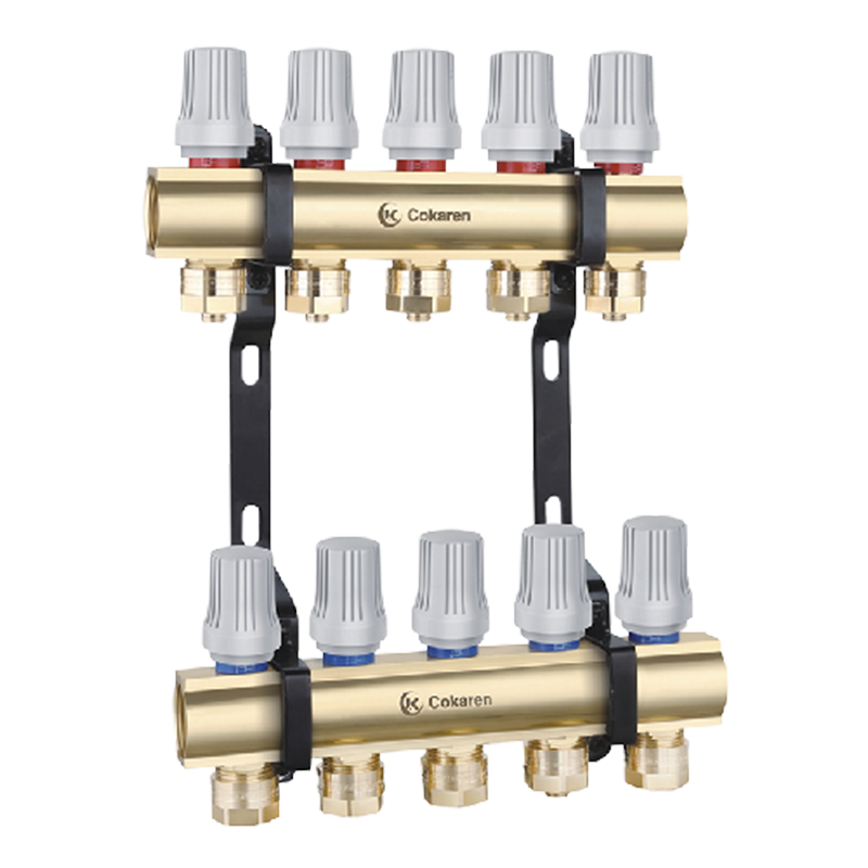 CE Certification Temperature-Controlled Water Divider High Quality Brass Manifold for Underfloor Heating Manufacturers, Product