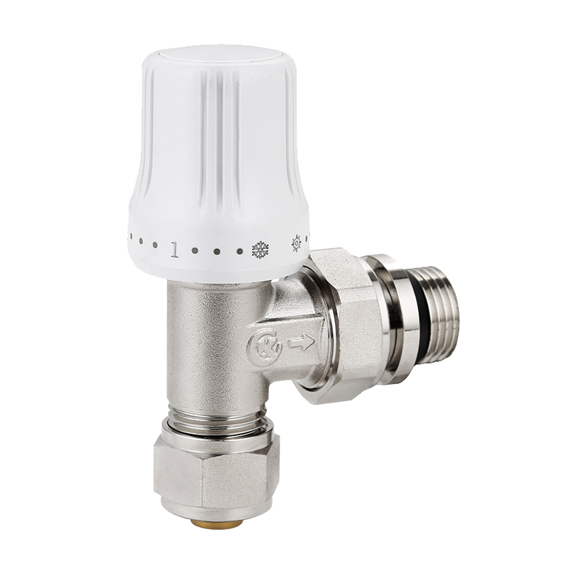 CE Certification Brass Thermostatic Radiator Valve with White Plastic Handle Factory, Pricelist