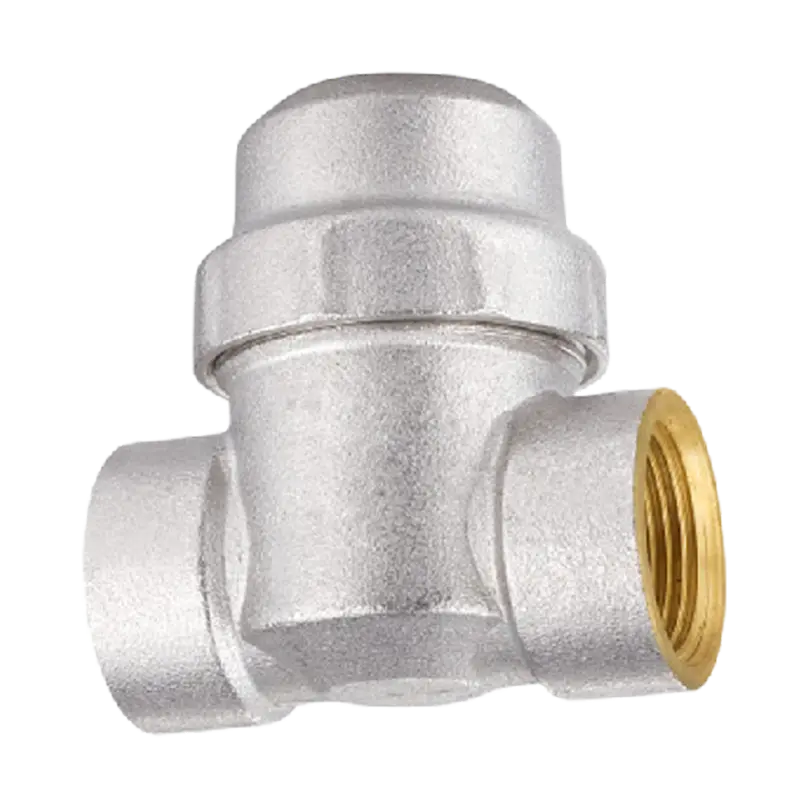 Nickel Plated Check Valve and Brass T Strainer Combo