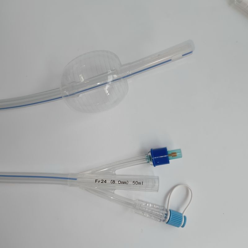Catéter de Foley de silicona desechable estéril con sonda de sensor de temperatura