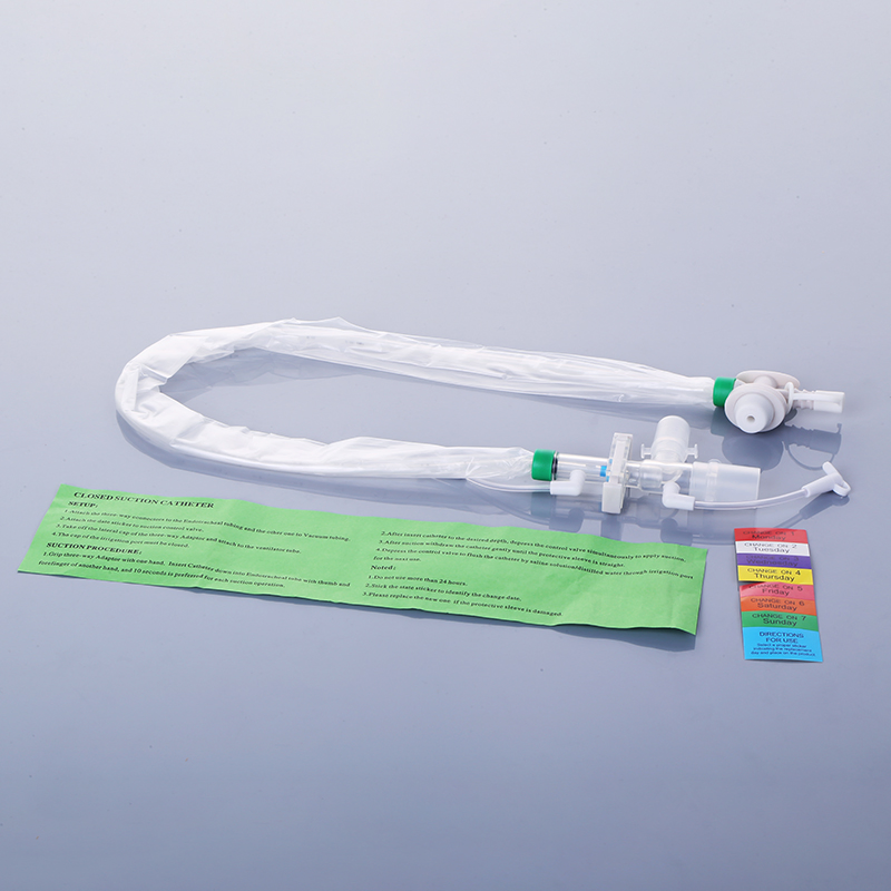 Catéter de Succión Cerrado Desechable 72 Horas para Catéter Endotraqueal/ Traqueostomía en Adultos