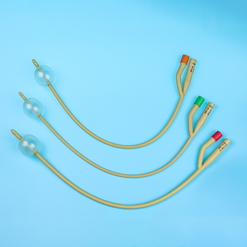 Fr6-Fr24 Desechable Médico 2 Camino 3 Catéter Foley de Látex Uretral con Globo